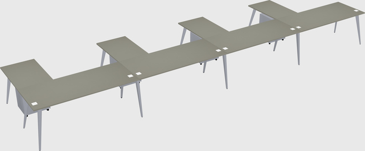 Modern l-shaped office desk