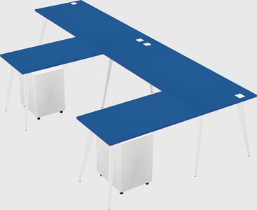 Modern l-shaped office desk