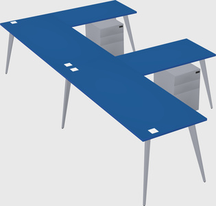 Modern l-shaped office desk
