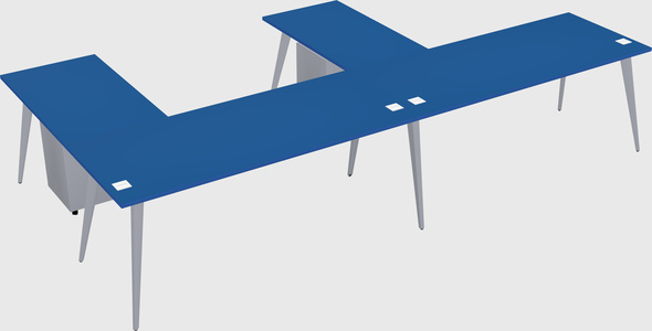 Modern l-shaped office desk