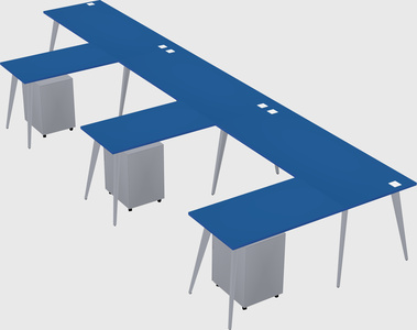 Modern l-shaped office desk