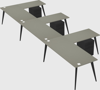 Modern l-shaped office desk