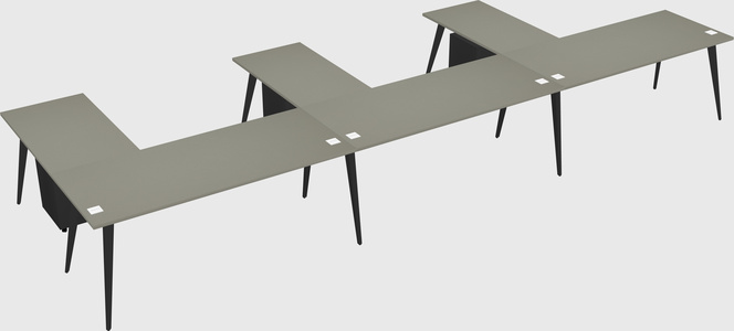 Modern l-shaped office desk
