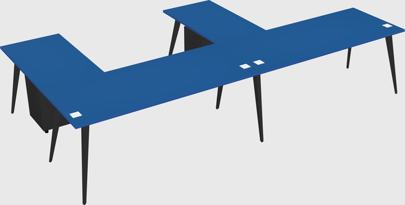Modern l-shaped office desk
