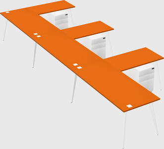 Modern l-shaped office desk