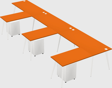 Modern l-shaped office desk