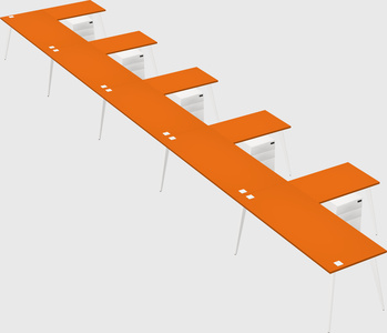 Modern l-shaped office desk
