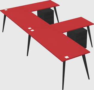 Modern l-shaped office desk