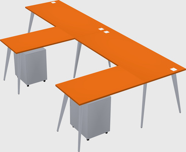 Modern l-shaped office desk