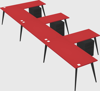 Modern l-shaped office desk