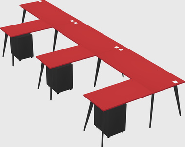 Modern l-shaped office desk