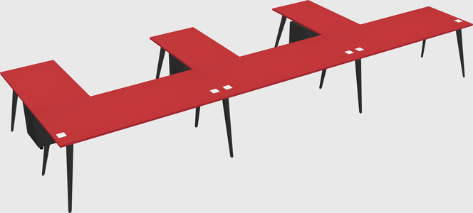 Modern l-shaped office desk