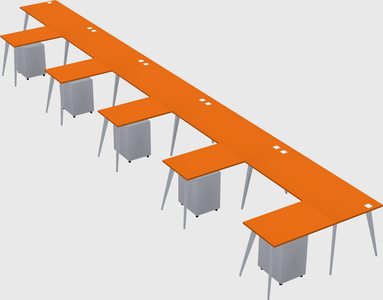 Modern l-shaped office desk