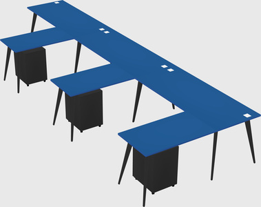 Modern l-shaped office desk