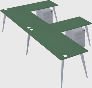 Modern l-shaped office desk
