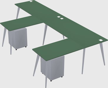 Modern l-shaped office desk