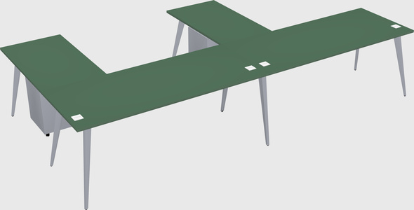 Modern l-shaped office desk