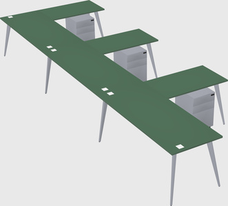 Modern l-shaped office desk