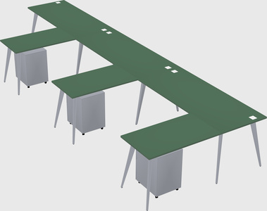 Modern l-shaped office desk