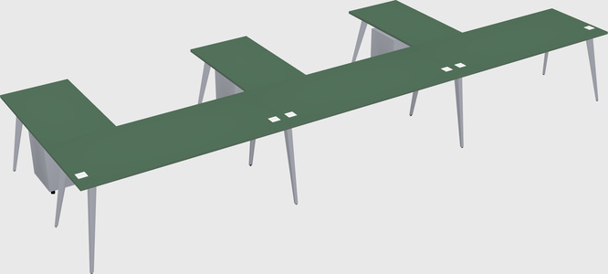 Modern l-shaped office desk