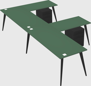 Modern l-shaped office desk