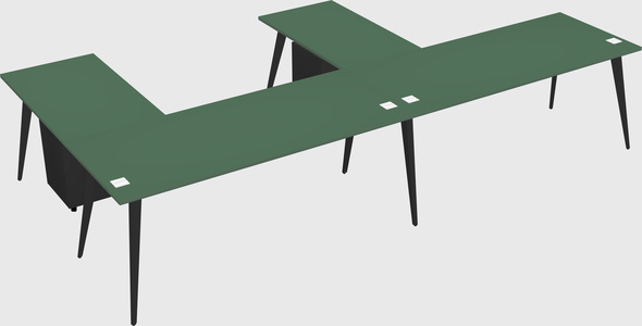 Modern l-shaped office desk
