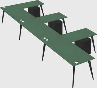 Modern l-shaped office desk