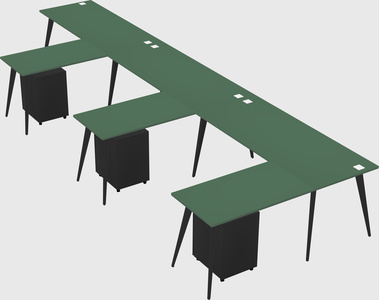 Modern l-shaped office desk