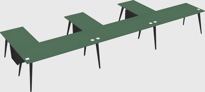Modern l-shaped office desk