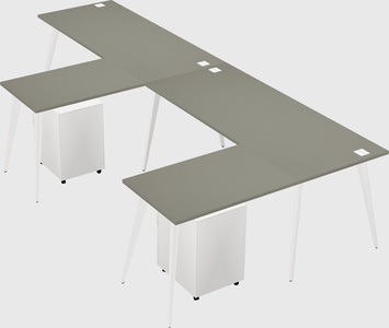 Modern l-shaped office desk