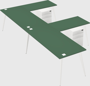 Modern l-shaped office desk