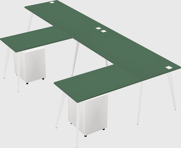 Modern l-shaped office desk