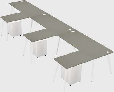 Modern l-shaped office desk