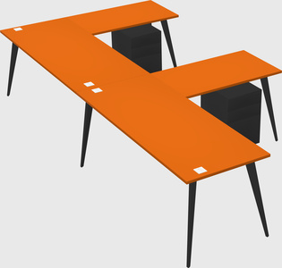 Modern l-shaped office desk