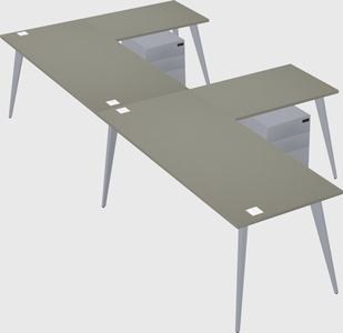 Modern l-shaped office desk