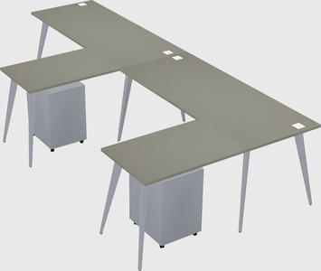 Modern l-shaped office desk
