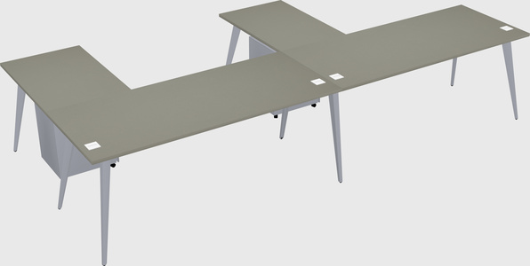 Modern l-shaped office desk