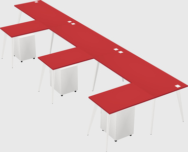 Modern l-shaped office desk