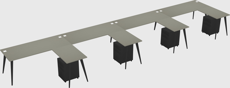 Modern L-shaped Office Desk