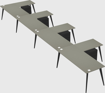 Modern l-shaped office desk