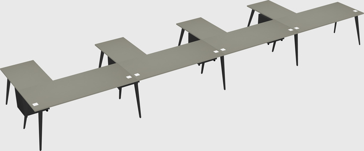 Modern l-shaped office desk