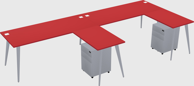 Modern L-shaped Office Desk