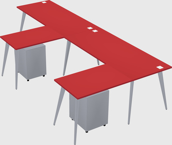 Modern l-shaped office desk