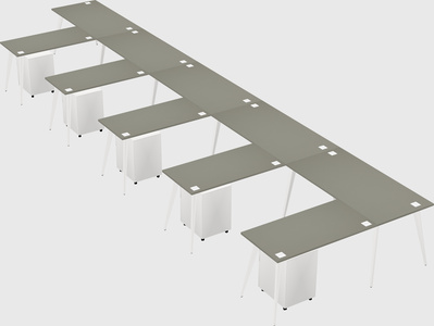 Modern l-shaped office desk