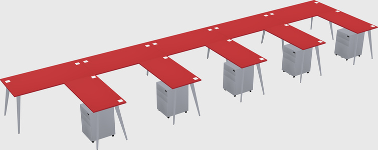 Modern L-shaped Office Desk