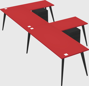 Modern l-shaped office desk