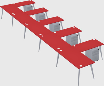 Modern l-shaped office desk
