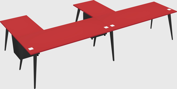Modern l-shaped office desk