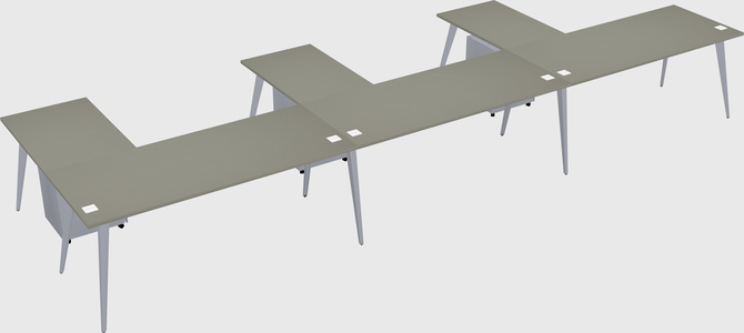 Modern l-shaped office desk