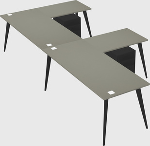 Modern l-shaped office desk